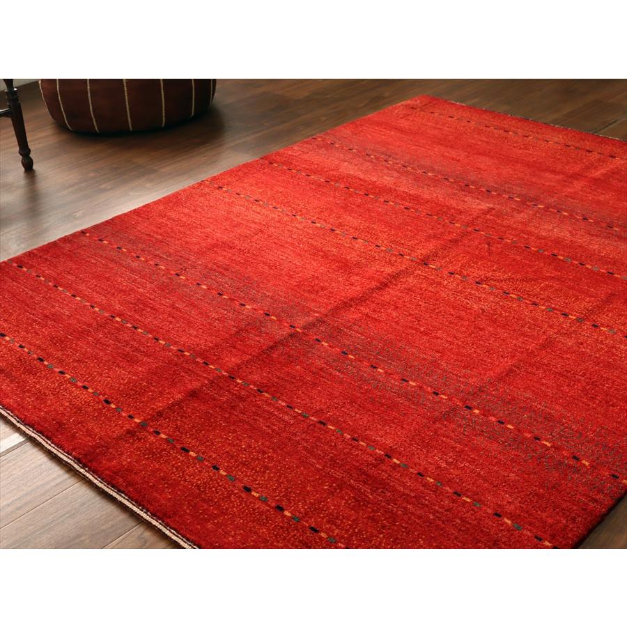 レッドグラデーション ロリアタシュ 191x144cm イランの手織りラグ ギャッベ |  | 03