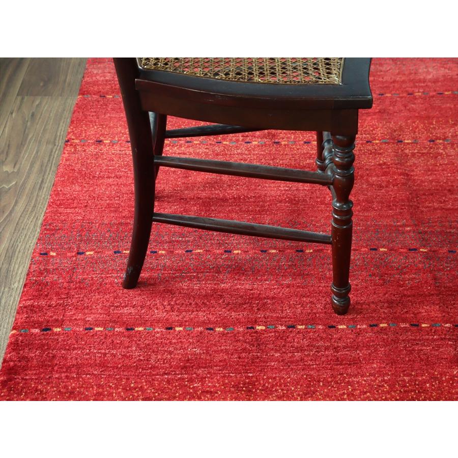 レッドグラデーション ロリアタシュ 191x144cm イランの手織りラグ ギャッベ |  | 06