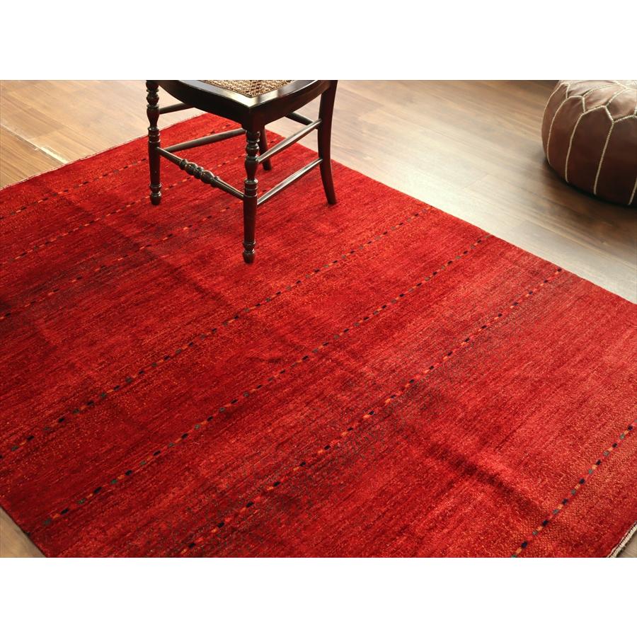 レッドグラデーション ロリアタシュ 191x144cm イランの手織りラグ ギャッベ |  | 07