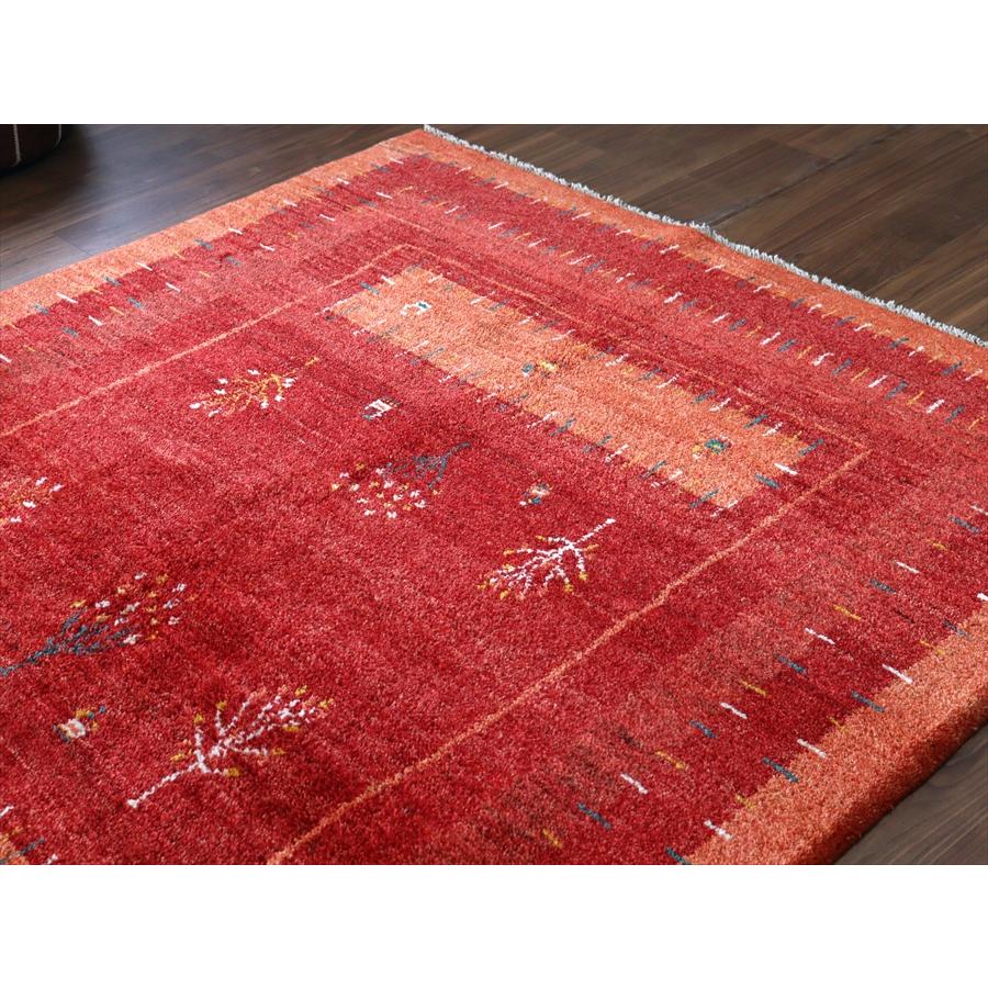 植物と動物 ノマド 193x153cm イランの手織りラグ ギャッベ |  | 02