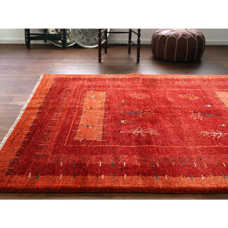 植物と動物 ノマド 193x153cm イランの手織りラグ ギャッベ |  | 03