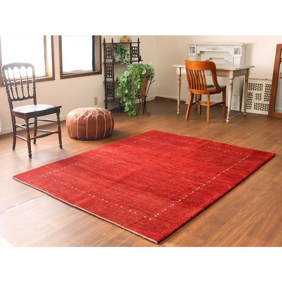 濃淡のあるレッド バナフシェ 195x153cm イランの手織りラグ ギャッベ |  | 01