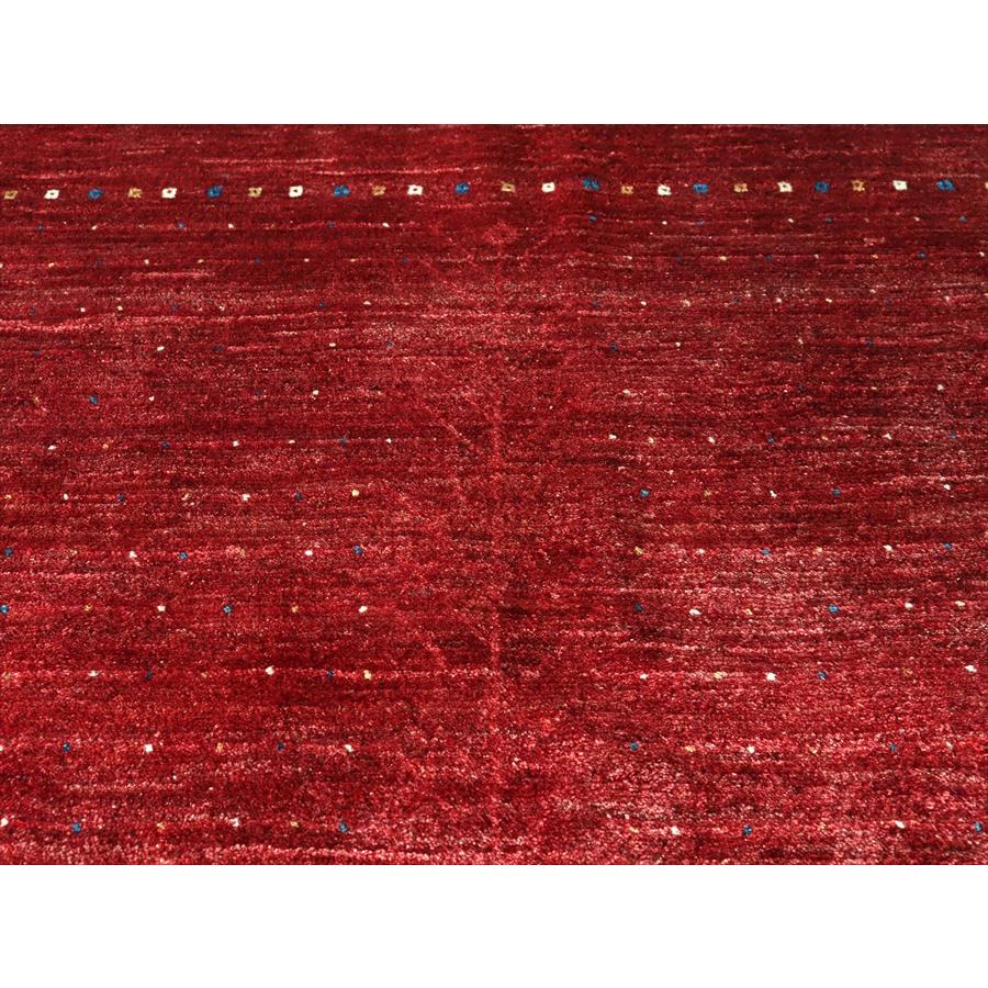 濃淡のあるレッド バナフシェ 195x153cm イランの手織りラグ ギャッベ |  | 04