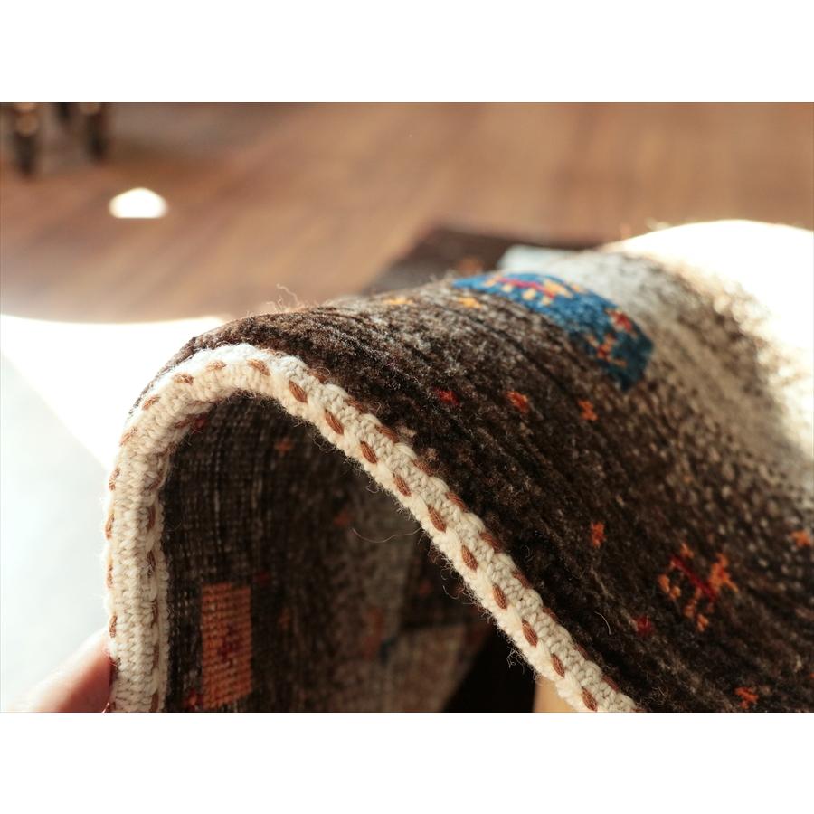 ギャッベ Nowbaft ノウバフト　手織り　イラン産ラグ 171x121cm 無染色モノトーン　モザイクパターン |  | 11