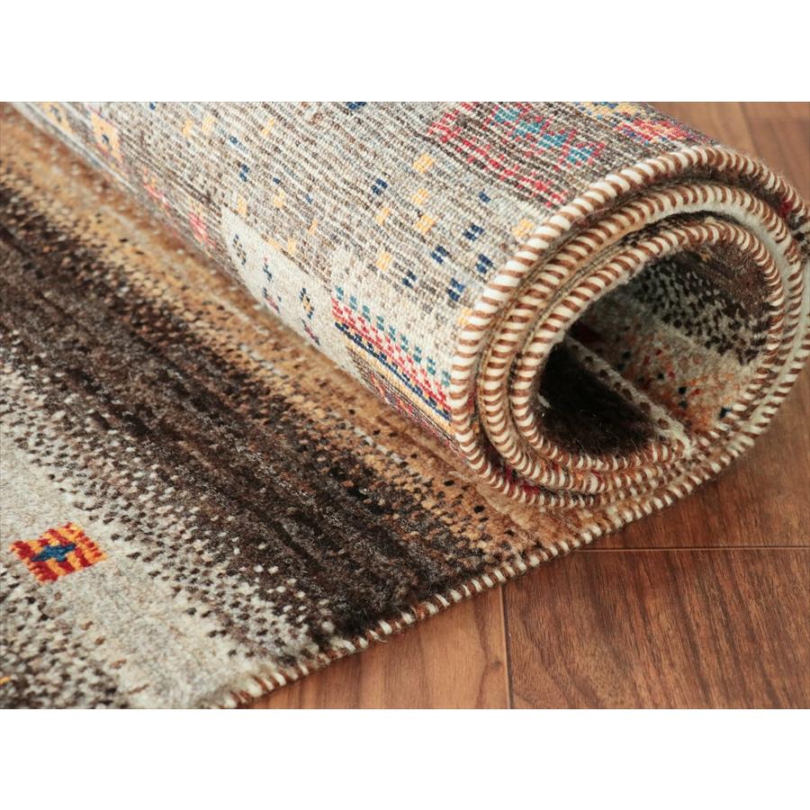 ギャッベ Nowbaft ノウバフト　手織り　イラン産ラグ 171x121cm 無染色モノトーン　モザイクパターン |  | 12