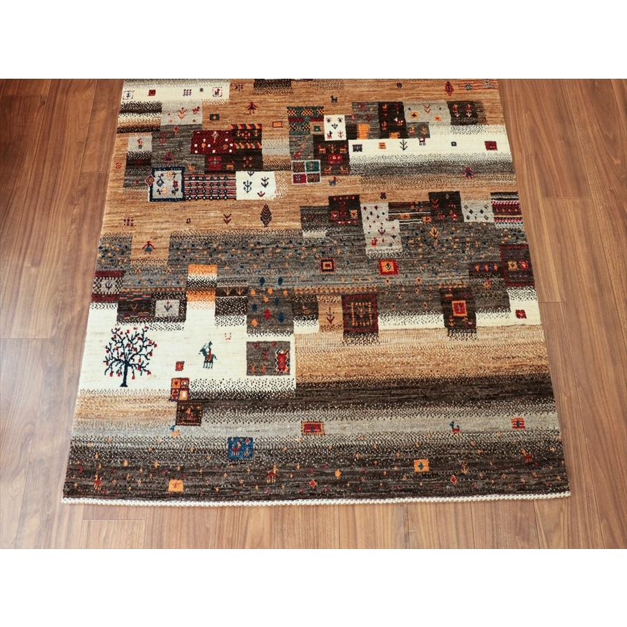 ギャッベ Nowbaft ノウバフト　手織り　イラン産ラグ 171x121cm 無染色モノトーン　モザイクパターン |  | 02