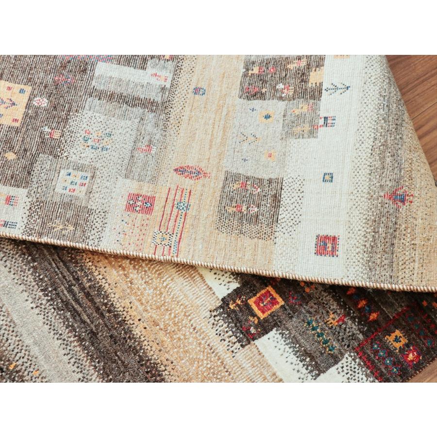 ギャッベ Nowbaft ノウバフト　手織り　イラン産ラグ 171x121cm 無染色モノトーン　モザイクパターン |  | 07