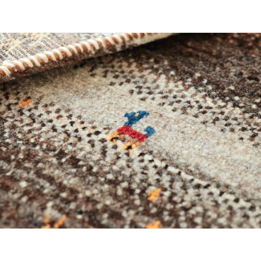 ギャッベ Nowbaft ノウバフト　手織り　イラン産ラグ 171x121cm 無染色モノトーン　モザイクパターン |  | 08