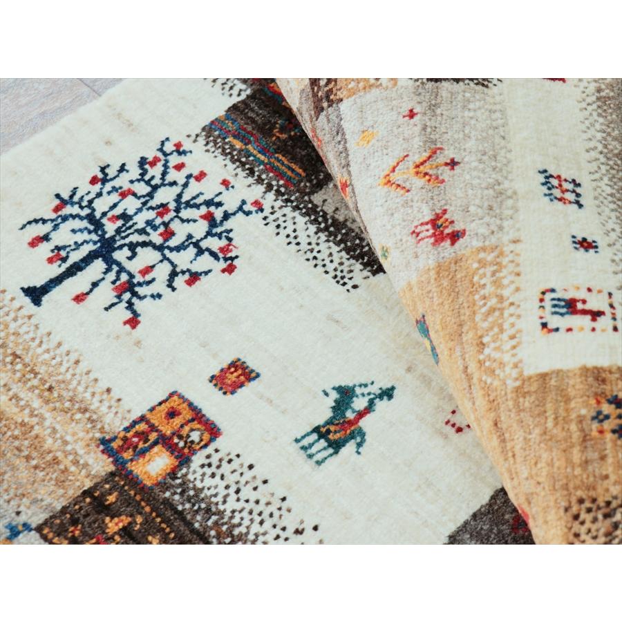 ギャッベ Nowbaft ノウバフト　手織り　イラン産ラグ 171x121cm 無染色モノトーン　モザイクパターン |  | 09