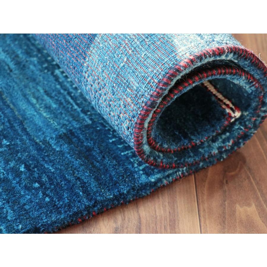 ギャッベ ロリアタシュ 122x80cm ブルーグラデーション 細かな織りの最高級ギャッベ |  | 10