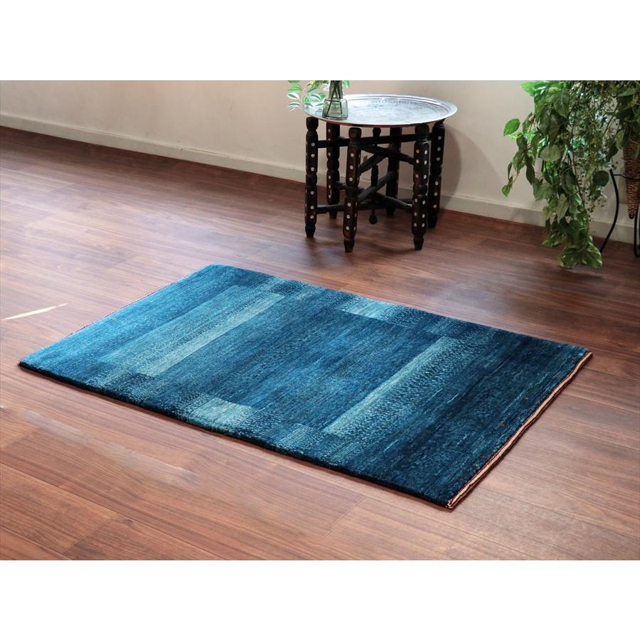 ギャッベ ロリアタシュ 122x80cm ブルーグラデーション 細かな織りの最高級ギャッベ |  | 03