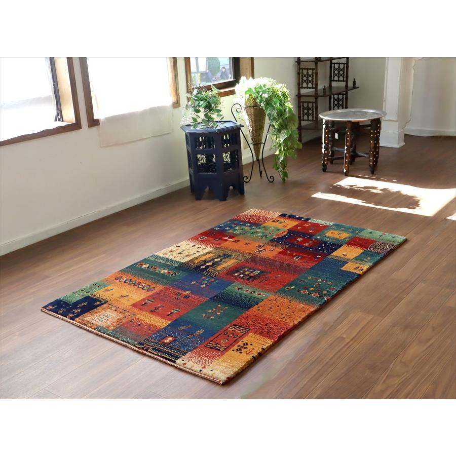 ギャッベ ノマド　 161x102cm モザイクグラデーション　イラン産手織り　Gabbeh Nomad |  | 01