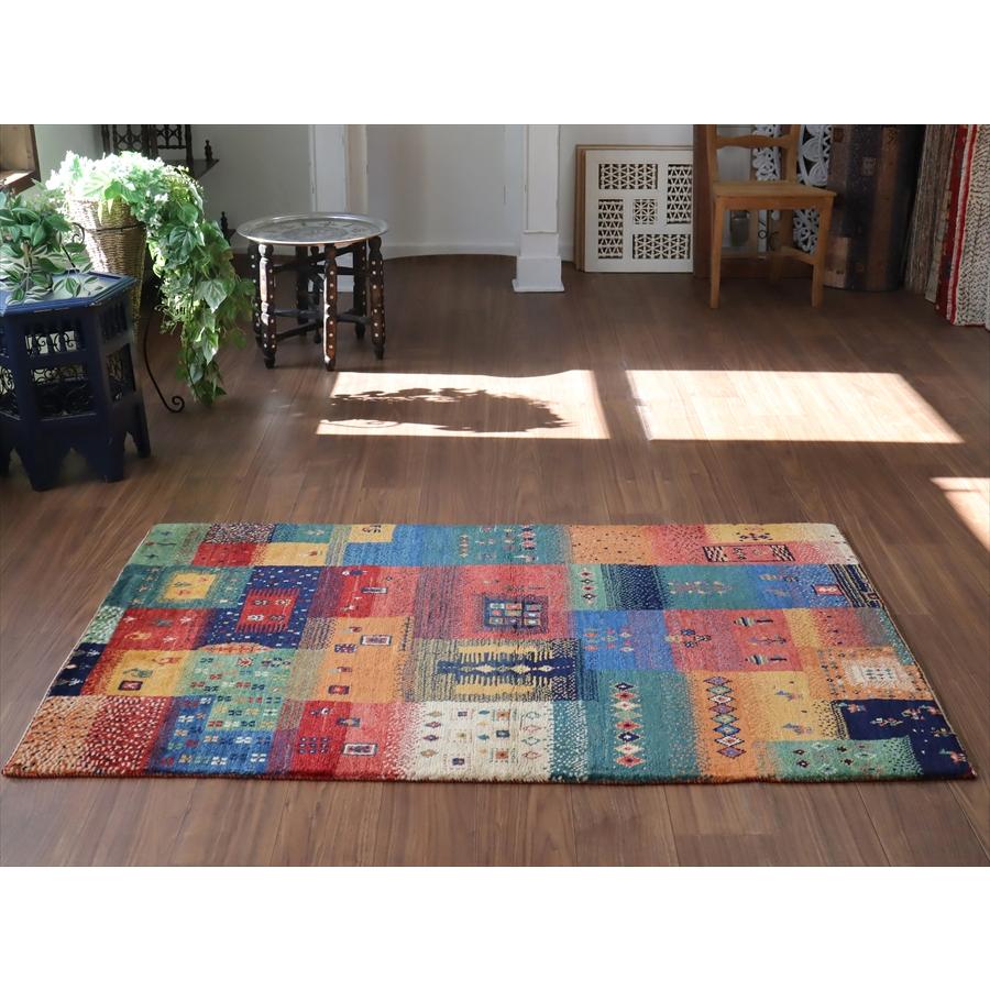 ギャッベ ノマド　 161x102cm モザイクグラデーション　イラン産手織り　Gabbeh Nomad |  | 08