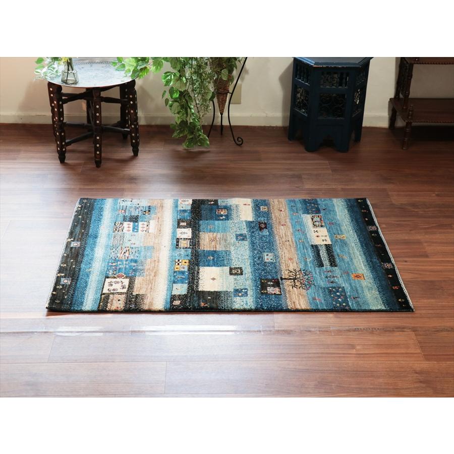 ギャッベ ノウバフト Nowbaft 134x84cm モザイクタイル ブルーグラデーション |  | 02