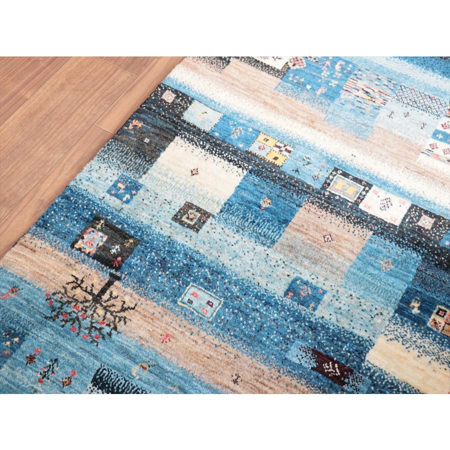 ギャッベ ノウバフト Nowbaft 134x84cm モザイクタイル ブルーグラデーション |  | 07