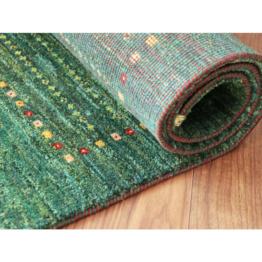 ギャッベ イラン産手織り シューウリ 146x101cm グリーン　生命の木 |  | 11