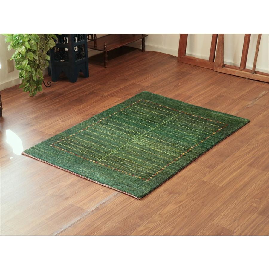 ギャッベ イラン産手織り シューウリ 146x101cm グリーン　生命の木 |  | 01