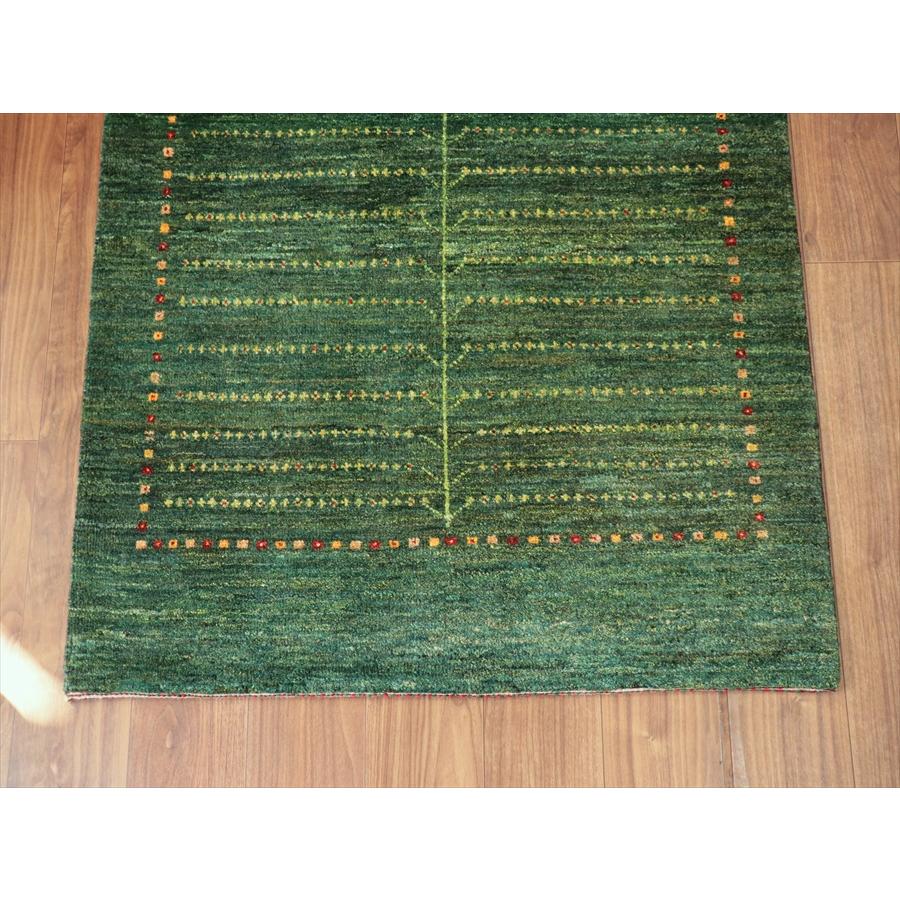 ギャッベ イラン産手織り シューウリ 146x101cm グリーン　生命の木 |  | 02