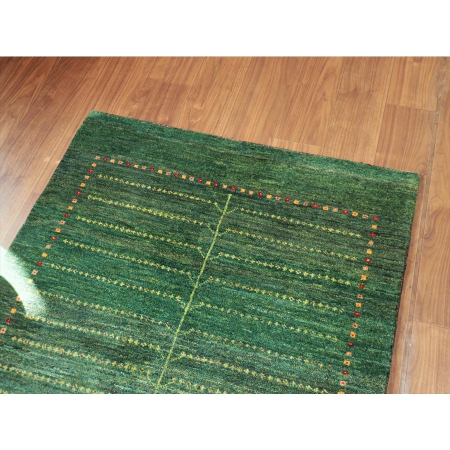 ギャッベ イラン産手織り シューウリ 146x101cm グリーン　生命の木 |  | 03