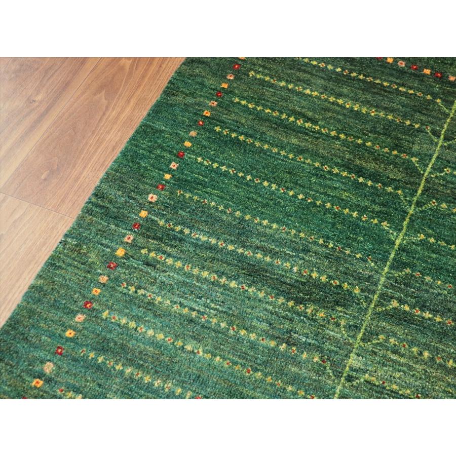 ギャッベ イラン産手織り シューウリ 146x101cm グリーン　生命の木 |  | 05