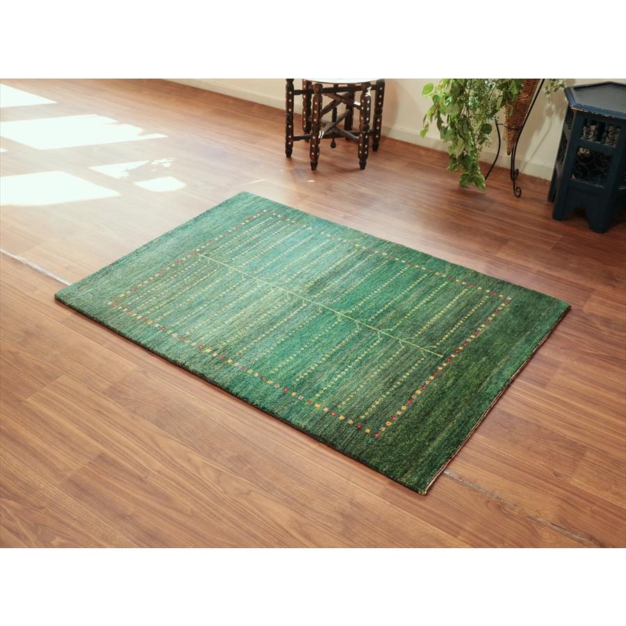 ギャッベ イラン産手織り シューウリ 146x101cm グリーン　生命の木 |  | 07