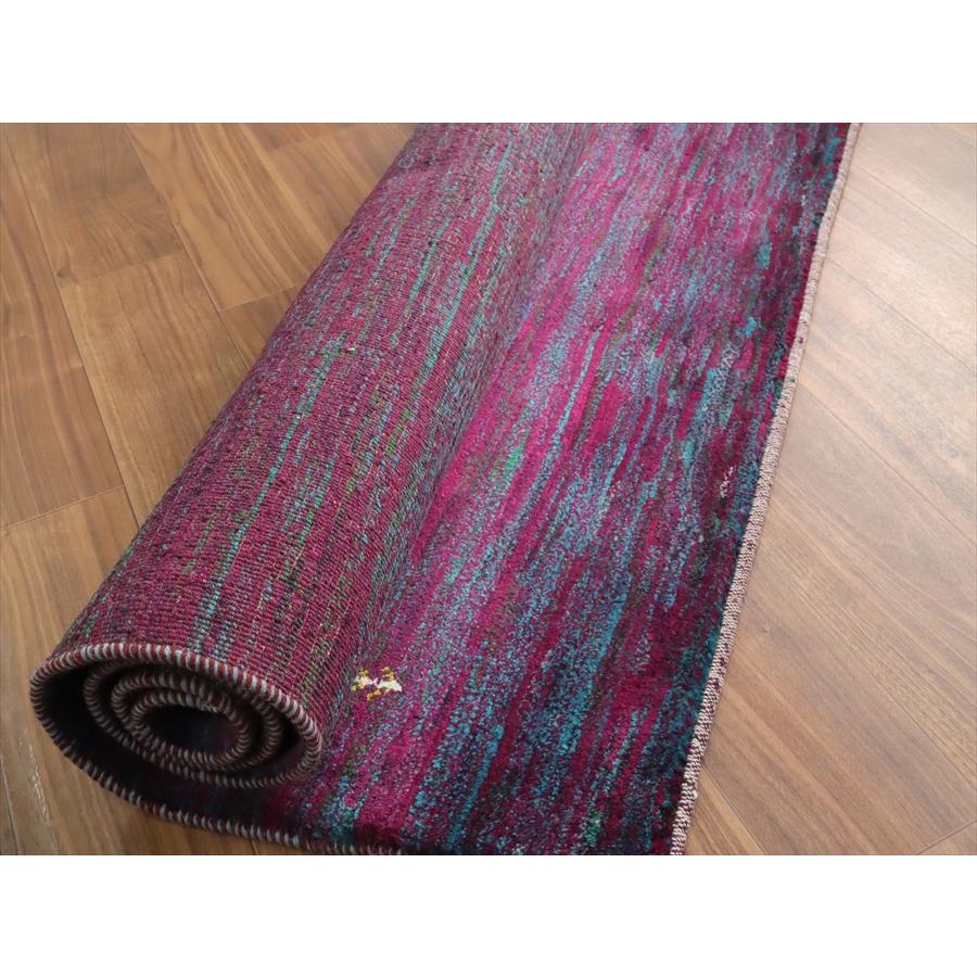 ギャッベ ノマド　 176x120cm ブルー＆パープル　ランダムミックス　イラン産手織り　Gabbeh Nomad |  | 11