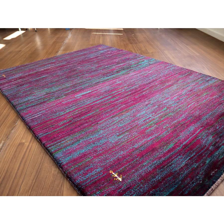 ギャッベ ノマド　 176x120cm ブルー＆パープル　ランダムミックス　イラン産手織り　Gabbeh Nomad |  | 03