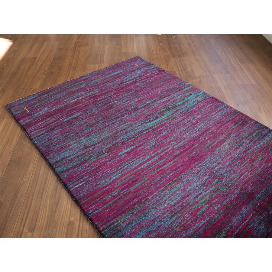ギャッベ ノマド　 176x120cm ブルー＆パープル　ランダムミックス　イラン産手織り　Gabbeh Nomad |  | 05