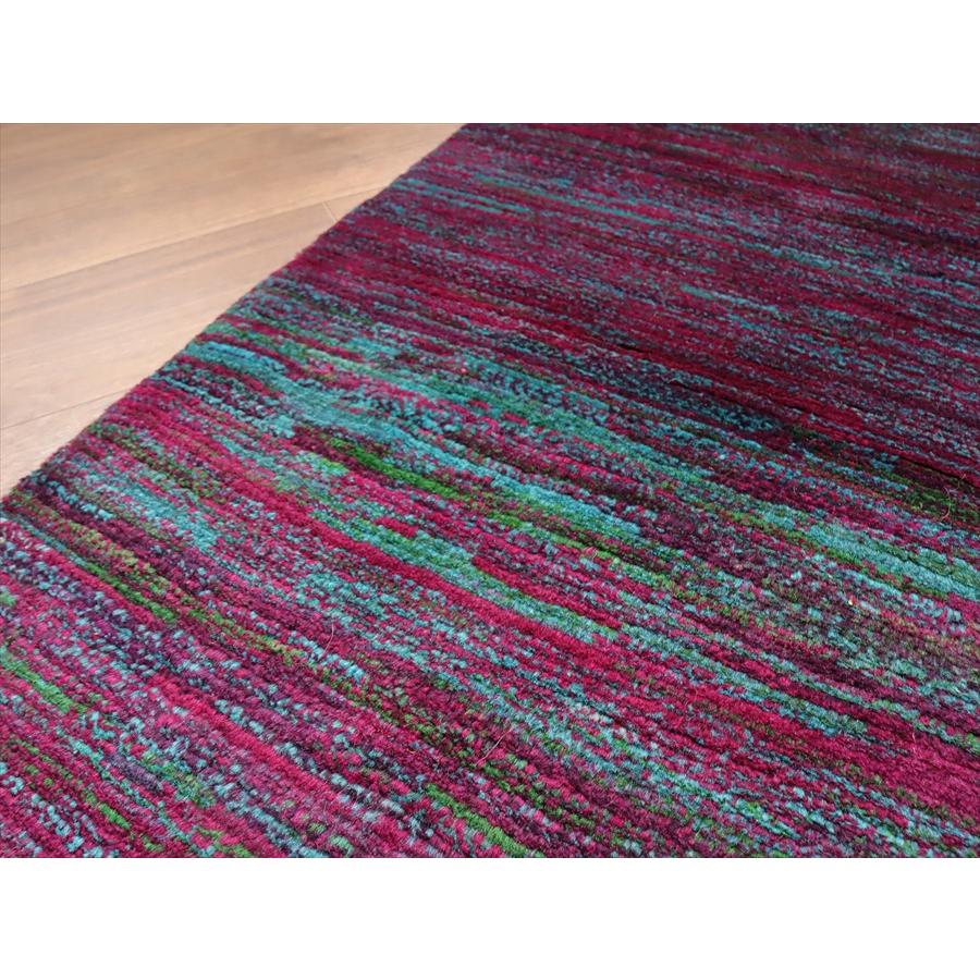 ギャッベ ノマド　 176x120cm ブルー＆パープル　ランダムミックス　イラン産手織り　Gabbeh Nomad |  | 06