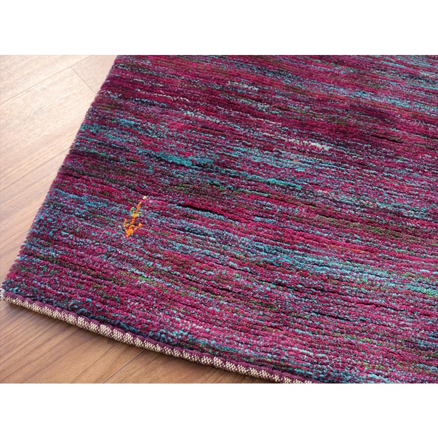ギャッベ ノマド　 176x120cm ブルー＆パープル　ランダムミックス　イラン産手織り　Gabbeh Nomad |  | 07