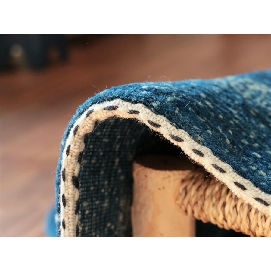 ギャッベ/バナフシェ　Banafsheh gabbeh,  179x126cm 村の風景　ブルーグラデーション |  | 11