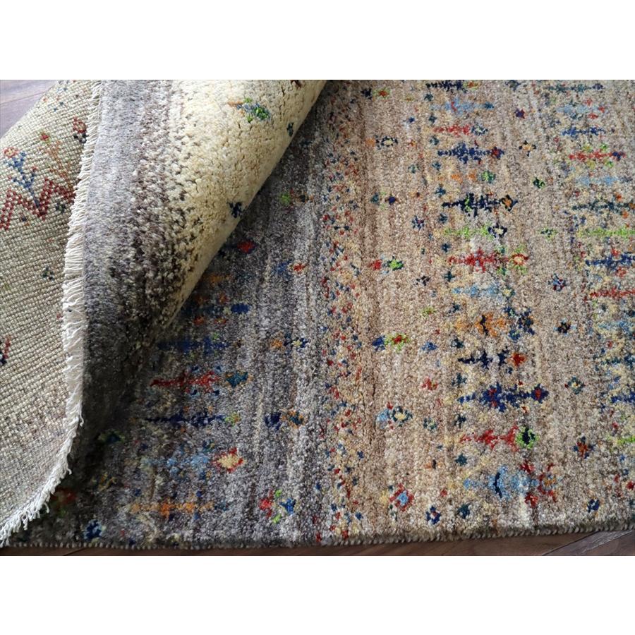 ギャッベ ノマド　 171x117cm ベージュ＆グレー　　イラン産手織り　Gabbeh Nomad |  | 09
