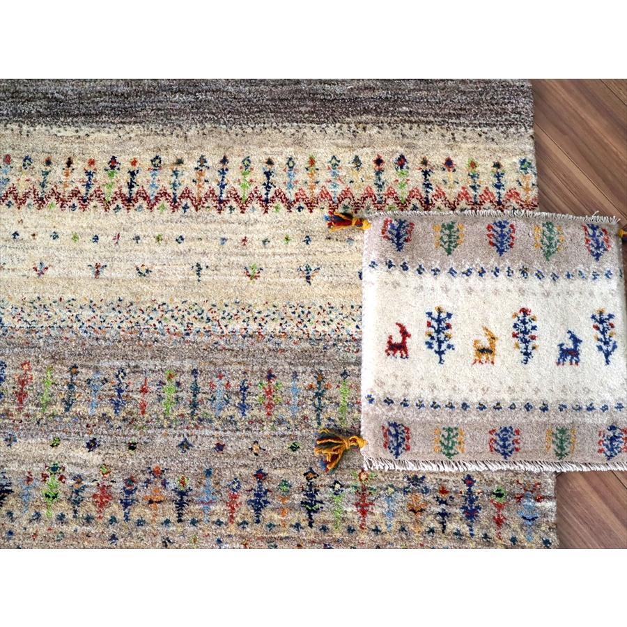 ギャッベ ノマド　 171x117cm ベージュ＆グレー　　イラン産手織り　Gabbeh Nomad |  | 12