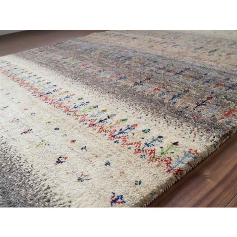 ギャッベ ノマド　 171x117cm ベージュ＆グレー　　イラン産手織り　Gabbeh Nomad |  | 05