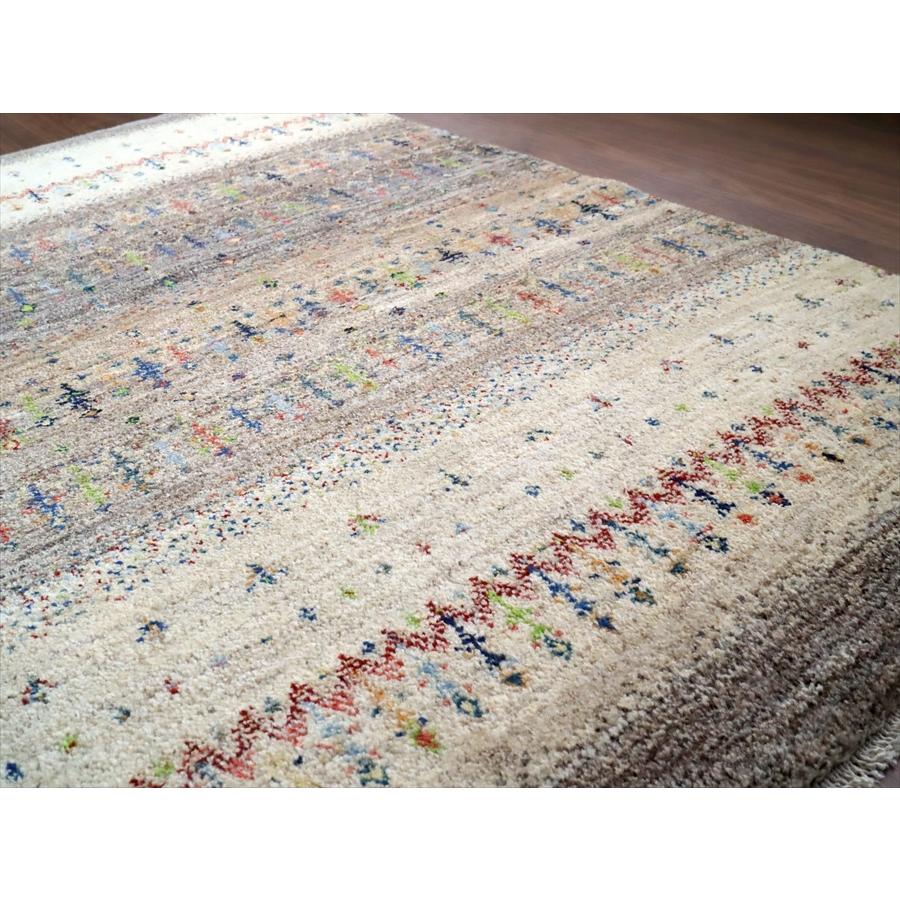 ギャッベ ノマド　 171x117cm ベージュ＆グレー　　イラン産手織り　Gabbeh Nomad |  | 07