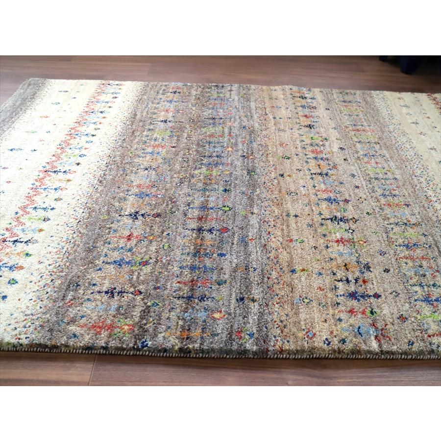 ギャッベ ノマド　 171x117cm ベージュ＆グレー　　イラン産手織り　Gabbeh Nomad |  | 08