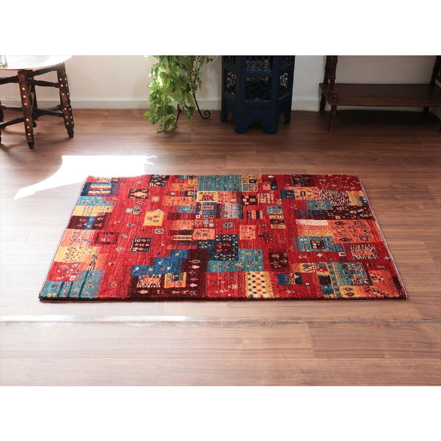 ギャッベ ノウバフト Nowbaft 129x88cm ステンドグラスのようなモザイク　 |  | 02