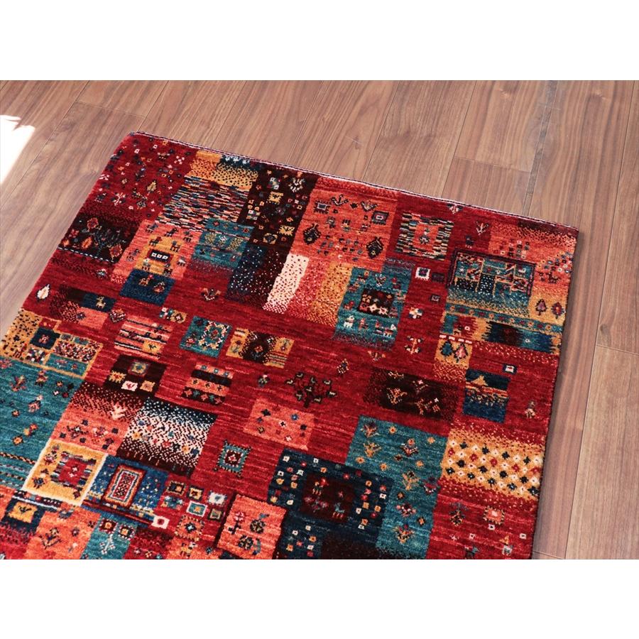 ギャッベ ノウバフト Nowbaft 129x88cm ステンドグラスのようなモザイク　 |  | 03