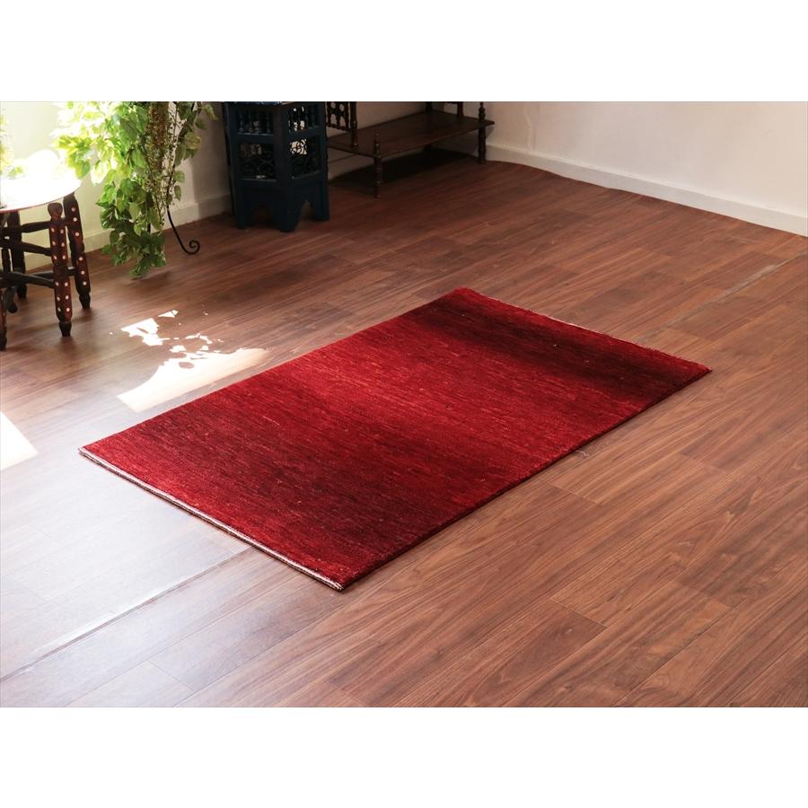 ギャベ　Gabbeh Lori Atash ロリアタシュ 150x93cm レッドグラデーション　無地 シンプル 最上級の細かな織り |  | 11