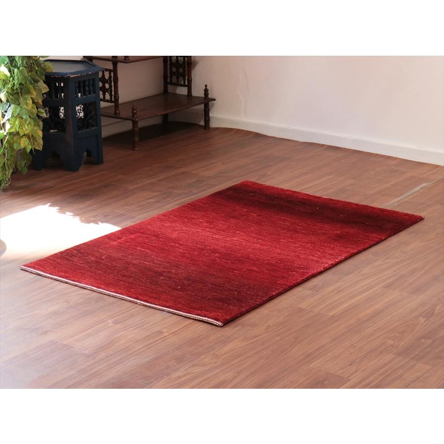 ギャベ　Gabbeh Lori Atash ロリアタシュ 150x93cm レッドグラデーション　無地 シンプル 最上級の細かな織り |  | 01