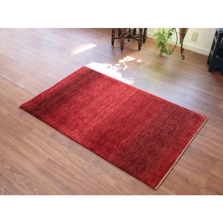 ギャベ　Gabbeh Lori Atash ロリアタシュ 150x93cm レッドグラデーション　無地 シンプル 最上級の細かな織り |  | 02