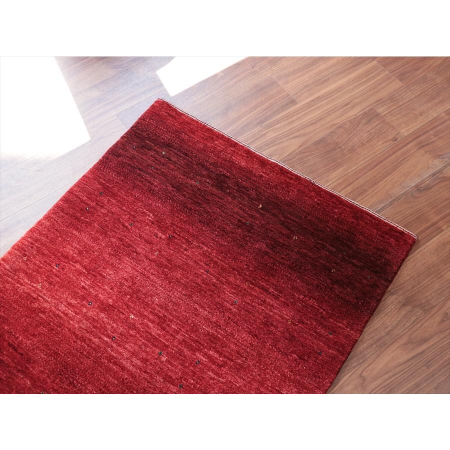 ギャベ　Gabbeh Lori Atash ロリアタシュ 150x93cm レッドグラデーション　無地 シンプル 最上級の細かな織り |  | 04