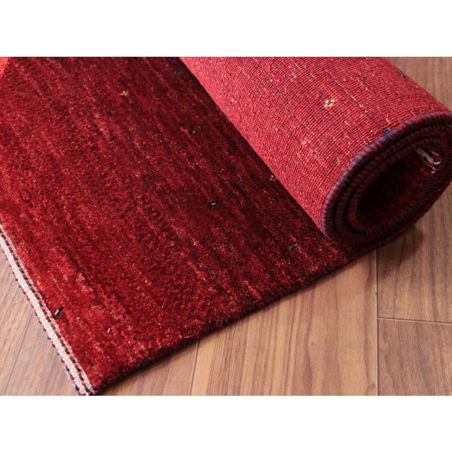 ギャベ　Gabbeh Lori Atash ロリアタシュ 150x93cm レッドグラデーション　無地 シンプル 最上級の細かな織り |  | 08