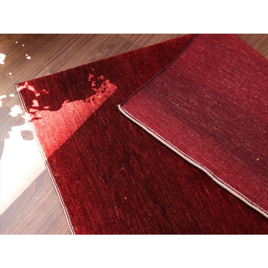 ギャベ　Gabbeh Lori Atash ロリアタシュ 150x93cm レッドグラデーション　無地 シンプル 最上級の細かな織り |  | 09