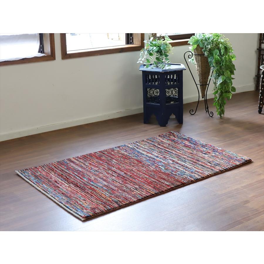 ギャッベ ノマド　 136x81cm ミックスカラー　ストライプ　イラン産手織り　Gabbeh Nomad |  | 05