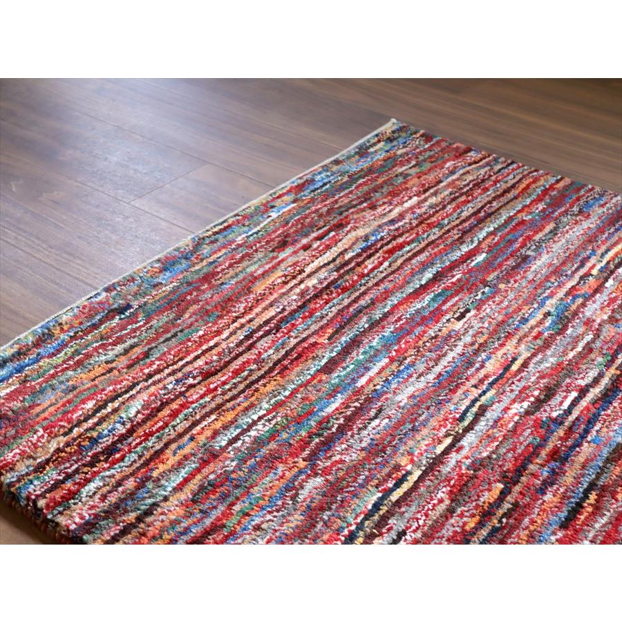 ギャッベ ノマド　 136x81cm ミックスカラー　ストライプ　イラン産手織り　Gabbeh Nomad |  | 07