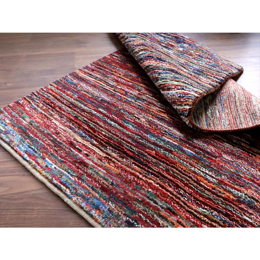 ギャッベ ノマド　 136x81cm ミックスカラー　ストライプ　イラン産手織り　Gabbeh Nomad |  | 09