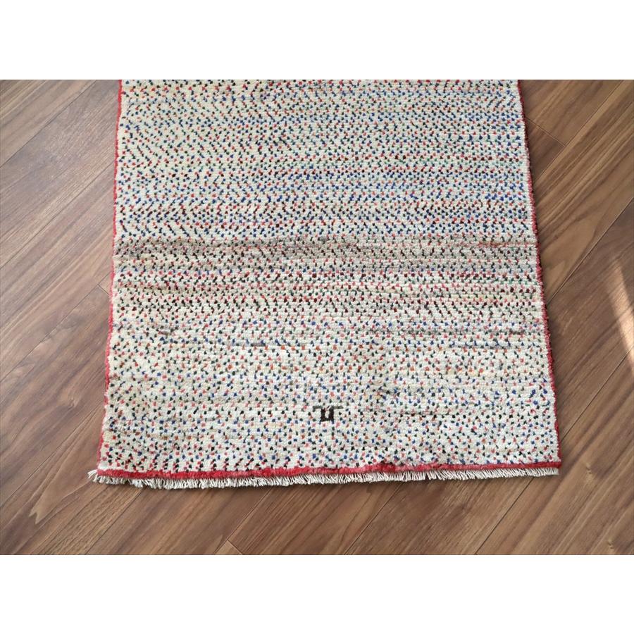ギャッベ ノマド　 104x75cm ナチュラルアイボリー　ドット　イラン産手織り　Gabbeh Nomad |  | 02