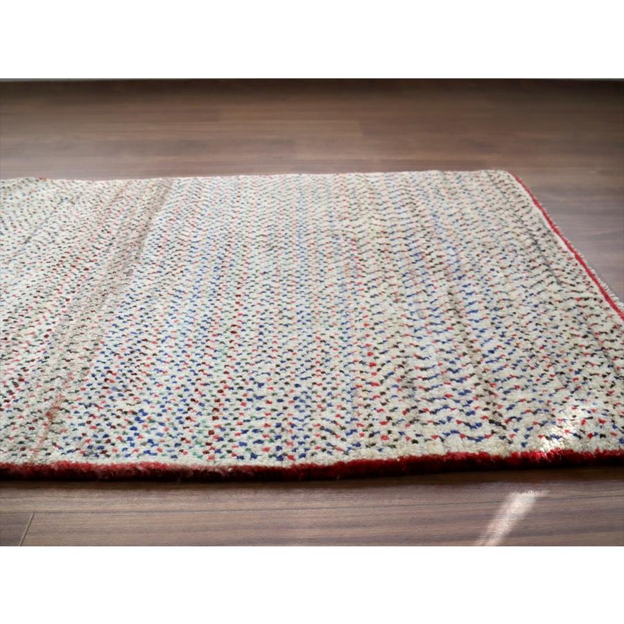 ギャッベ ノマド　 104x75cm ナチュラルアイボリー　ドット　イラン産手織り　Gabbeh Nomad |  | 04