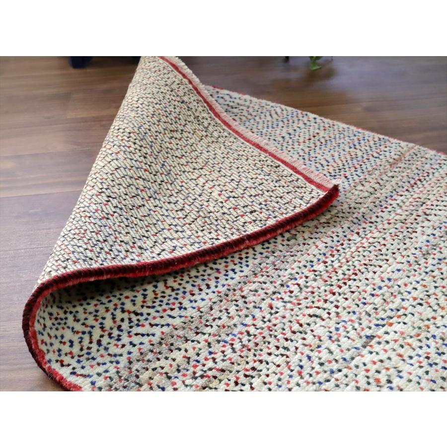 ギャッベ ノマド　 104x75cm ナチュラルアイボリー　ドット　イラン産手織り　Gabbeh Nomad |  | 07